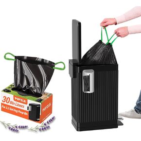 بطانات صناديق فضلات الكلاب من بابزل، أكياس قمامة سعة 3.2 جالون يمكن إعادة تعبئتها بأربطة لعلبة قمامة فضلات الكلاب من بابزل، شديدة التحمل، أكياس بديلة مانعة للتسرب، برائحة اللافندر، 30 قطعة in Kuwait