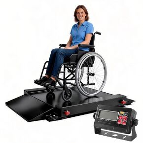 Wheelchair Scale with Dual Detachable Extended Ramp for Home Use Medical Portable Light Weight Digital Scale 1000x0.1lb Precision in Kuwait