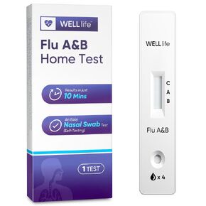 اختبار WELLlife Flu A&B المنزلي، اختبارات الأنفلونزا للمنزل 2 تؤدي إلى اختبار الأنفلونزا غير الجراحي المعتمد من إدارة الغذاء والدواء الأمريكية (FDA) خلال 10 دقائق in Kuwait