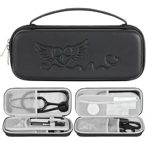 Stethoscope Case for 3M Littmann/ADC/Omron/MDF Stethoscope, Hard EVA Protective Carrying Bag with Mesh Pockets & Pen Slots, Portable Handle, Nursing Accessories for Nurses(Case Only), Pink in Kuwait