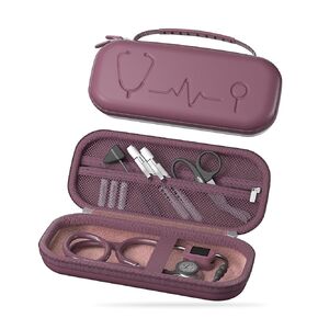حافظة سماعة الطبيب ProCase لجهاز 3M Littmann Classic III & Cardiology IV، حقيبة حمل واقية صلبة تناسب MDF وADC وسماعات الطبيب Omron ومنظم التخزين الطبي للممرضات وطلاب التمريض - لون الشوكولاتة in Kuwait