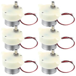 6 Pcs DC 6V 5RPM Slow Speed Gear Motor High Torque Rotating Motor Micro Electric Gearboxes 2-Wire Connecting in Kuwait