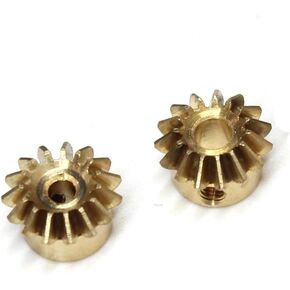 2PCS 0.8M 15T Bevel Pinion Gear 1:1 Bevel Gear 3mm 4mm 5mm 6mm 6.35mm Bore Hole 0.8 Module 15 Teeth Brass Bevel Gear M3 Screw bore Shaft (4mm Brass) in Kuwait
