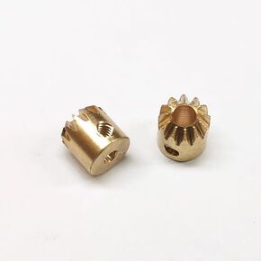 Right Angle Transmission 0.5M 12T 2/3mm 90 Degree Brass Metal Bevel Gear Models(3mm) in Kuwait