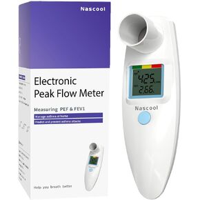 Digital Peak Flow Meter,Home Medical with Tracking Software Manually Recording-Accurate & Reliable Spirometer for Asthma Adult Kids in Kuwait