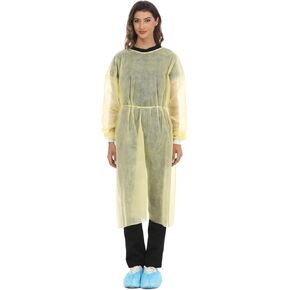 ثوب معزول للاستعمال مرة واحدة من مادة البولي بروبيلين مع أساور متماسكة وأكمام طويلة، عبوة من 15 قطعة in Kuwait