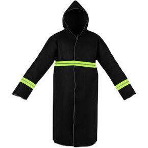 Fireproof Cloak 1832°F Heat Resistant Suit w/Reflective Stripes & Hood, Carbon Fiber Fireproof Suit for Home Factory in Kuwait