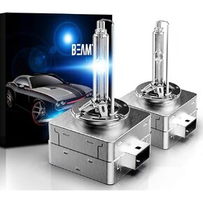BEAMTECH D3S HID Bulbs,High Low Beam Xenon Replace Bulb Plug and Play 35W 10000K Dark Blue (Pack of 2) in Kuwait