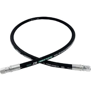 مجموعة دوارة للخرطوم الهيدروليكي من Autovo 3/8 بوصة خرطوم هيدروليكي مع أنثى JIC X أنثى JIC 48 بوصة طويلة 4785 رطل لكل بوصة مربعة، أسود in Saudi Arabia