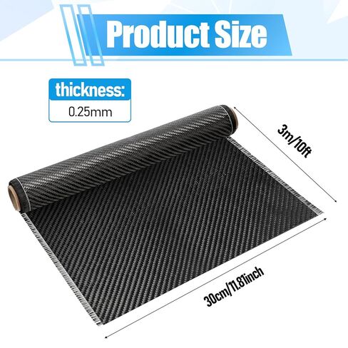 10 قدم × 12 بوصة من نسيج ألياف الكربون، لفة من نسيج ألياف الكربون الأسود الخالص، 2 × 2 نسيج قطني طويل 3 كيلو/220 جرام للسيارات، التعزيز الهيكلي على الجدار الخرساني، إصلاح القوارب في الطابق السفلي in Kuwait