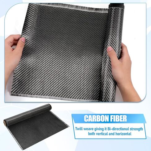 10 قدم × 12 بوصة من نسيج ألياف الكربون، لفة من نسيج ألياف الكربون الأسود الخالص، 2 × 2 نسيج قطني طويل 3 كيلو/220 جرام للسيارات، التعزيز الهيكلي على الجدار الخرساني، إصلاح القوارب في الطابق السفلي in Kuwait