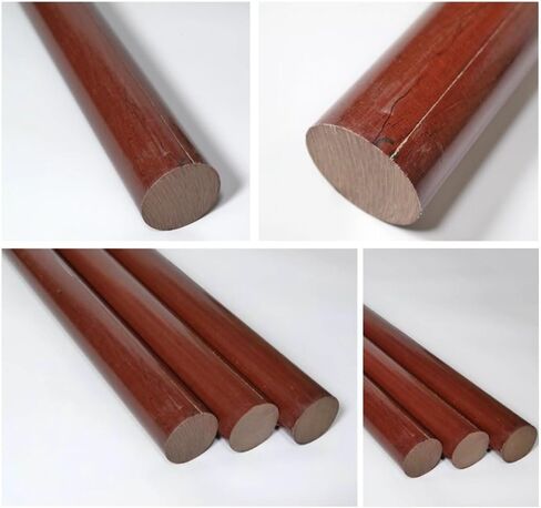 1pcs Dia 20mm-35mm Bakelite Bar, Phenolic Laminate Insulation Rods, 500mm High Temperature Resistant Electric Wood Rod(35x500mm) in Kuwait