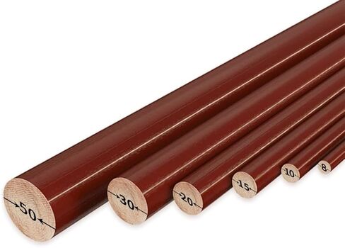 1pcs Dia 20mm-35mm Bakelite Bar, Phenolic Laminate Insulation Rods, 500mm High Temperature Resistant Electric Wood Rod(35x500mm) in Kuwait