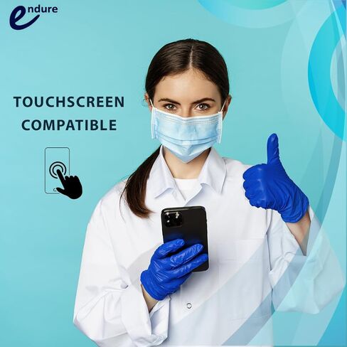 قفازات فحص النتريل الخالية من مسحوق الكوبالت الأزرق، قفاز تنظيف الطبخ القابل للتصرف 3.5 مل، سلسلة الريش in Kuwait