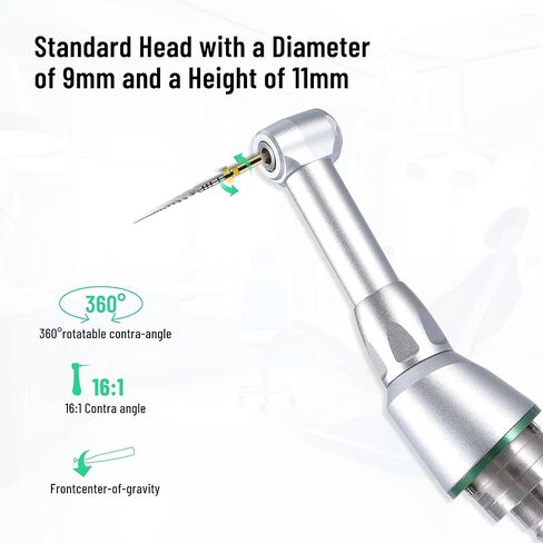 4E 4E'S USA Cordless Endodontic Handpiece with LED Display 510(K) Approved: Endo Motor 360 Degree Rotable | 16:1 Contra Angle | 9 Presettable Programs | Autoclavable, Ideal for Root Canal Treatment in Kuwait