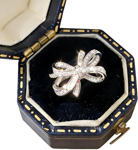 AZQ Fashion 18K الذهب لامعة كامل الماس خاتم الأحجار الكريمة القوس وعد الدائري مكعب زركونيا خواتم كوكتيل الدائري تشيكوسلوفاكيا الماس متعدد الصف الدائري الخلود خاتم الخطوبة الزفاف للنساء TZ.69 in Saudi Arabia