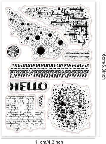 GLOBLELAND Tire Tracks Clear Stamps Transparent Silicone Stamp for Card Making Decoration and DIY Scrapbooking in Saudi Arabia