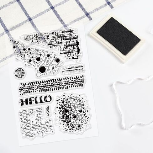 GLOBLELAND Tire Tracks Clear Stamps Transparent Silicone Stamp for Card Making Decoration and DIY Scrapbooking in Saudi Arabia