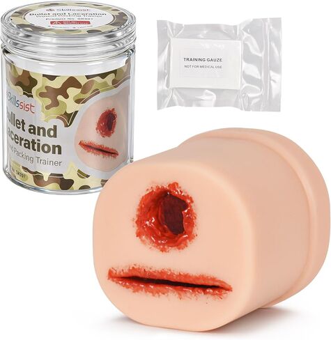 2-in-1 Bleed Control Trainer, Bullet & Laceration Wound Packing Simulator for Hemostasis, Wound Packing Trainer, for Medical Education in Kuwait