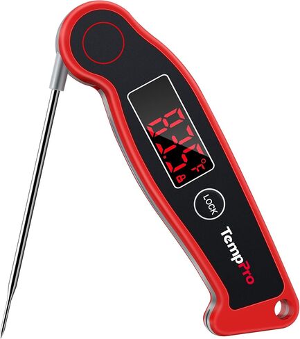 TempPro TP19 Waterproof Digital Meat Thermometer for Grilling with Ambidextrous Backlit & Thermocouple Instant Read Kitchen Cooking Food Thermometer for Candy Oil BBQ Smoker (Previously ThermoPro) in Saudi Arabia