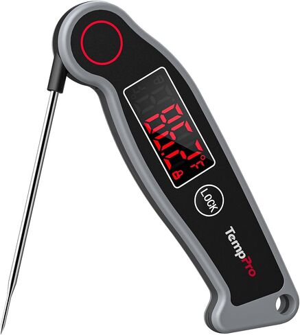 TempPro TP19 Waterproof Digital Meat Thermometer for Grilling with Ambidextrous Backlit & Thermocouple Instant Read Kitchen Cooking Food Thermometer for Candy Oil BBQ Smoker (Previously ThermoPro) in Saudi Arabia