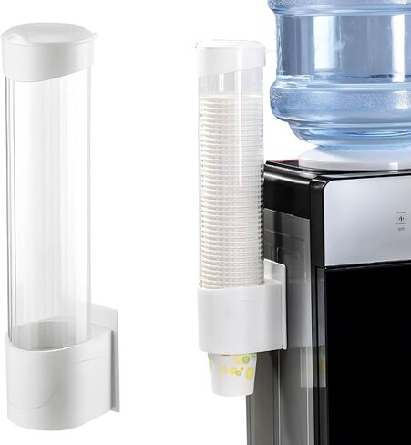 Paper Cup Dispenser for Office Home Dental Use, Wall Mount Pull Type Cup Holder Organizer, Dust Free Design Water Cooler Cup Holder for 3-6.5 Oz Disposable Cups in Kuwait