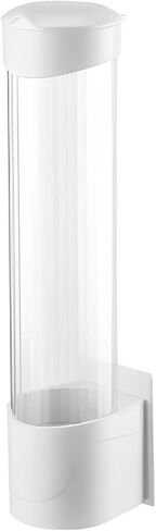 Paper Cup Dispenser for Office Home Dental Use, Wall Mount Pull Type Cup Holder Organizer, Dust Free Design Water Cooler Cup Holder for 3-6.5 Oz Disposable Cups in Kuwait