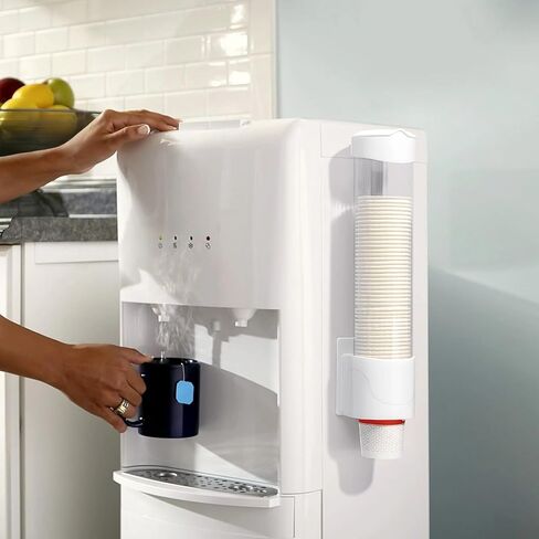 Paper Cup Dispenser for Office Home Dental Use, Wall Mount Pull Type Cup Holder Organizer, Dust Free Design Water Cooler Cup Holder for 3-6.5 Oz Disposable Cups in Kuwait