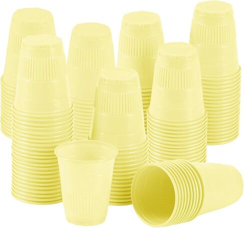 JMU Dental Cups 1000, Disposable Rinse Cups 5 oz for Drinking Mouthwash, Yellow in Saudi Arabia