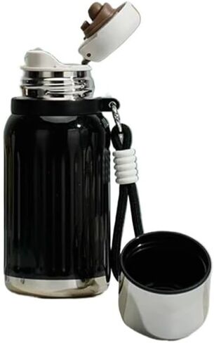 Insulated cup Roman column mini insulated cup unisex student kettle Toddler milk portable pop-up pocket cup(White) in Saudi Arabia