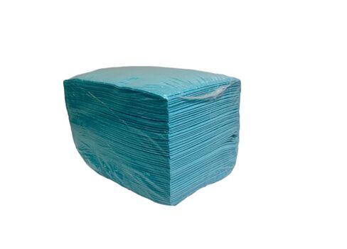 Dry Back Bib Towels 2 Ply Paper 1 Ply Plastic - Blue “13 x 8" Waterproof Maximum Absorbency Disposable Used in Dental Offices, Spas, Tattoo Parlor, & Nail Salons (125) in Saudi Arabia