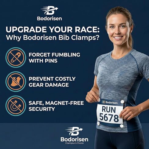 20PCS Running Bib Clips - Race Holder Bib Boards for Runners Replacement for Bib Pins - Non-Magnetic Secure Snap Lock Fasteners for Marathon, Cycling, and Event Numbers - Funny Style in Saudi Arabia