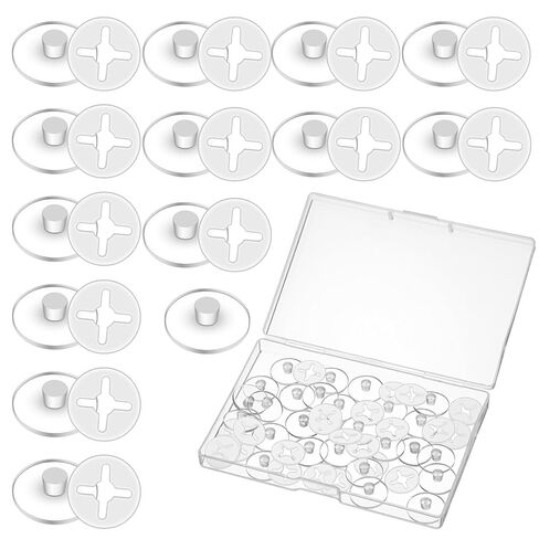 24 PCS Clear Bib Snaps for Runners, Race Number Buckle Fixing System, Triathlon Race Bib Holder, Reusable Running Bib Clips for Runners Marathon, Skating, Track in Kuwait