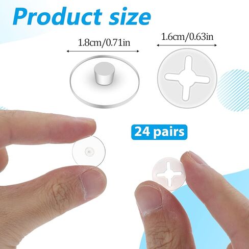 24 PCS Clear Bib Snaps for Runners, Race Number Buckle Fixing System, Triathlon Race Bib Holder, Reusable Running Bib Clips for Runners Marathon, Skating, Track in Kuwait