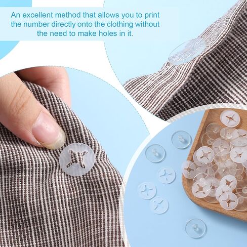 24 PCS Clear Bib Snaps for Runners, Race Number Buckle Fixing System, Triathlon Race Bib Holder, Reusable Running Bib Clips for Runners Marathon, Skating, Track in Kuwait