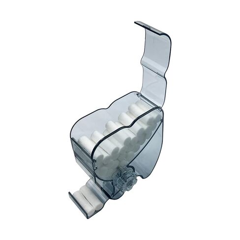 Cotton Roll Dispenser Hygienic Divider Gray Color Rotary Type Dental Cotton Roll Dispenser Holder Storage Box Dentistry Lab in Saudi Arabia