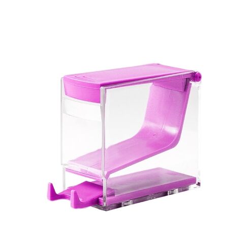 Cotton Roll Dispenser Hygienic Divider Dental Cotton Roll Dispenser Holder Press Type Box Swab Storage Dentistry Organizer Accessories Tools(Purple) in Saudi Arabia