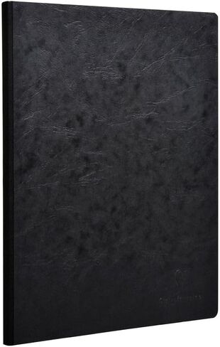 Clairefontaine - المرجع 791464C - دفتر ملاحظات Age Bag Clothbound (192 صفحة) - حجم A4، مساطر مبطنة، ورق رق مصقول 90 جرامًا للمتر المربع - غطاء جلدي أزرق in Kuwait