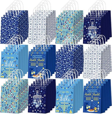 24 Pcs Sleepover Party Bags Slumber Sleepover Party Favor Bags Sleepover Party Supplies for Girls Pajama Treat Bags Slumber Party Bags with Handle Paper Sleepover Stuff for Pajama Party Decorations in Kuwait