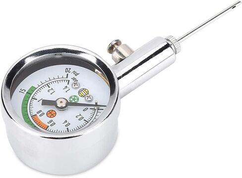 Basketball Air Pressure Gauge, Heavy Duty Metal Barometer Tool Mini Utility Ball Pressure Gauge Soccer Air Compressor Test for Football Volleyball in Saudi Arabia