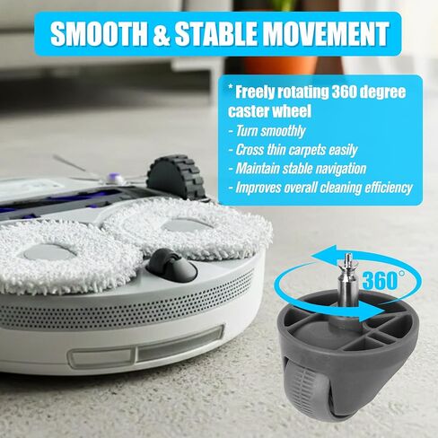 Replacement for Narwal Freo X Ultra Spare Front Wheel, Front Caster Wheels for Freo X Plus/Freo Z Ultra / J4 / J5 Robot Vacuum Cleaner Part Plastic Smooth Glide Assembly in Kuwait