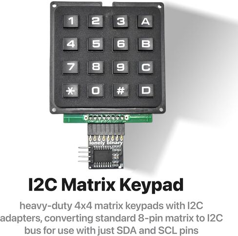 2X I2C لوحة مفاتيح مصفوفة 4x4 شديدة التحمل مع محول حافلة I2C متوافق مع مشاريع Arduino وESP32-S3 وRaspberry Pi وIoT in Kuwait