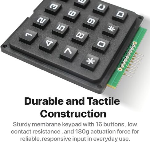 2X I2C لوحة مفاتيح مصفوفة 4x4 شديدة التحمل مع محول حافلة I2C متوافق مع مشاريع Arduino وESP32-S3 وRaspberry Pi وIoT in Kuwait