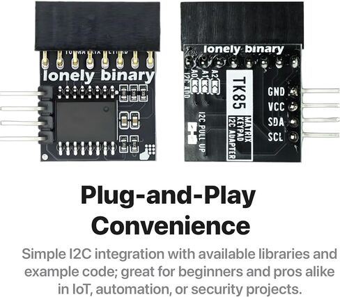 2X I2C لوحة مفاتيح مصفوفة 4x4 شديدة التحمل مع محول حافلة I2C متوافق مع مشاريع Arduino وESP32-S3 وRaspberry Pi وIoT in Kuwait