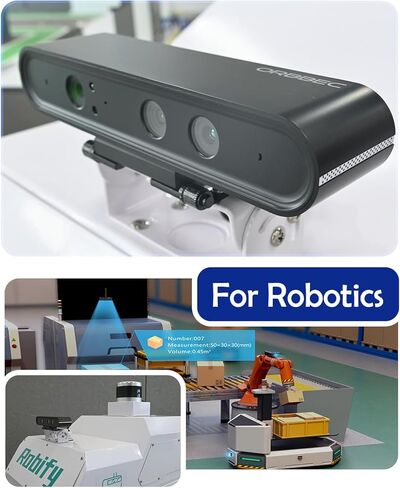Astra Pro 3D Depth Camera Indoor ±3mm Accuracy, 8m Max Range, Multi-Camera Sync, ROS1/2 Robot Part for Robotics Research, AI Vision, SLAM, 3D Scanning in Kuwait