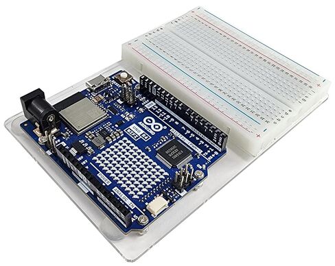 Acrylic Base Plate for Arduino Uno R3/R4 with 400-Point Breadboard – Transparent Prototyping Holder Kit for STEM Projects and Electronics, 4 Sets in Saudi Arabia