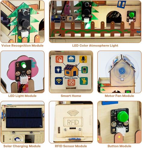مجموعة LAFVIN IOT ESP32 Smart House Starter تدعم التعرف على الصوت والتحكم في التطبيقات المتوافقة مع Arduino IDE مع برنامج تعليمي in Kuwait