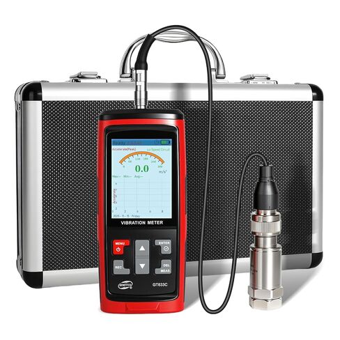 Portable Digital Vibration Meter, with TFT Smart Screen 397000 Data Storage for Accurate Measurement of Acceleration Velocity Displacement Frequency Temperature in Kuwait