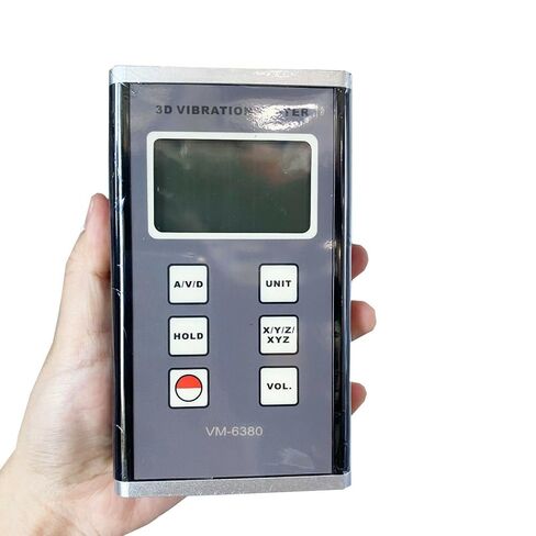 VM-6380 3 Axis Piezoelectric Accelerometer Vibration Meter VM6380 3D Velocity Tester Vibrometer Gauge 10Hz~10kHz Data Logger Accelerometer in Kuwait