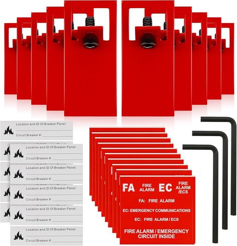 Red ELOCK-FA Fire Alarm Lockout Kit 10-Pack, E-Series Fire Safety Lock Kit for Prevent Accidental Alarm Shutdown in Kuwait